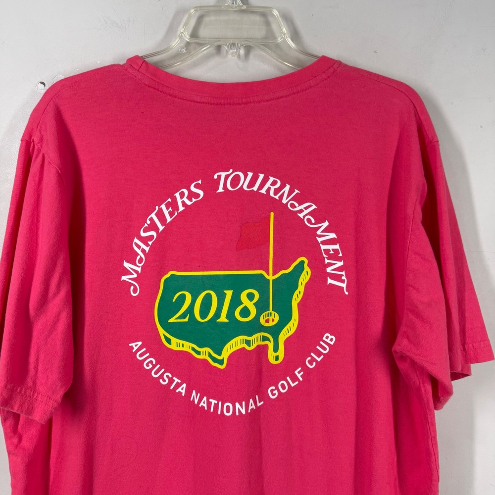 Masters Tournament 2018 Augusta National Golf Club Pink Red Jacket T-Shirt XL